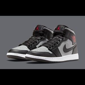 NEW Nike Air Jordan 1 Mid Shadow Red Black Grey (Multiple Men’s Sizes) AUTHENTIC